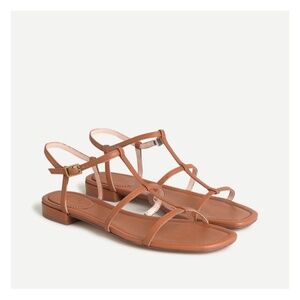 J. CREW Abbie Leather Double T-strap Sandals